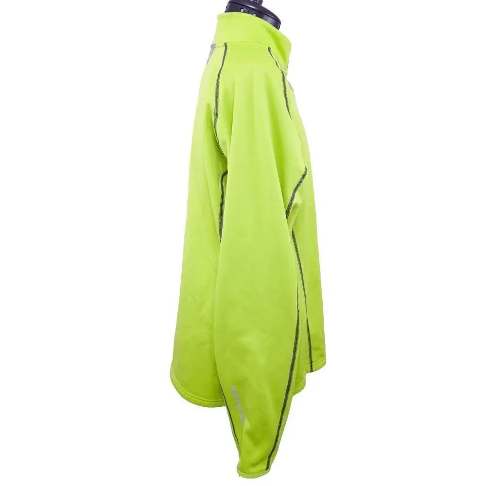 Under Armour Light Weight Quarter Zip Pullover Lime Green 2XL Cold Gear